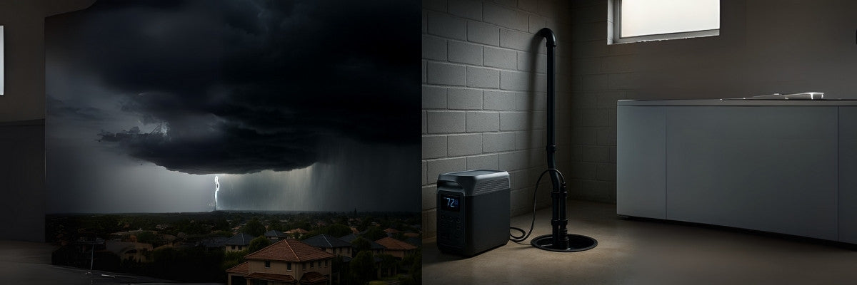 Australian storm vs sump pump power station scene