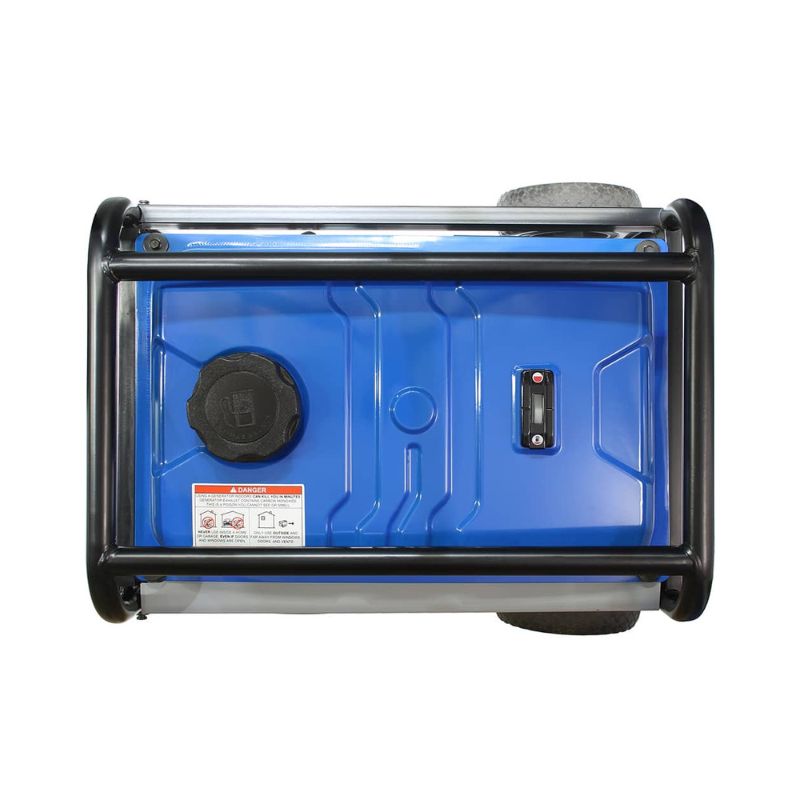 Top-down look at the Westinghouse WHXC3750 tank with fuel gauge and protective steel frame