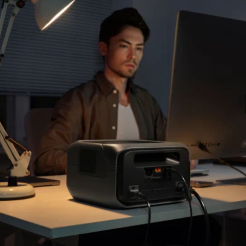 EcoFlow River 3 Plus Max used for home office desktop power backup
