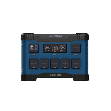 Front view of Hyundai HYPS2400 showing all outputs and display