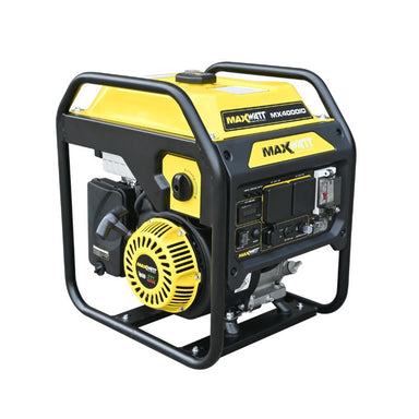 Maxwatt MX4000IO inverter generator shown from front left angle
