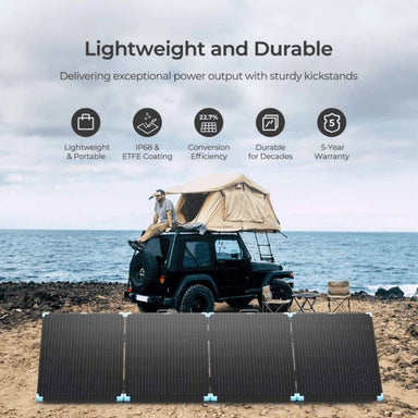 Renogy 220W portable solar panel lightweight and durable for outdoor use