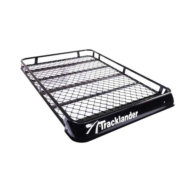 Overhead angle of Tracklander TLRAL18 basket with crossbars and compact profile for 4WD setups