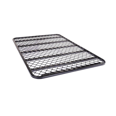 Full view of Tracklander TLRAL18FT flat-top rack with 3/4 length alloy frame and cross supports