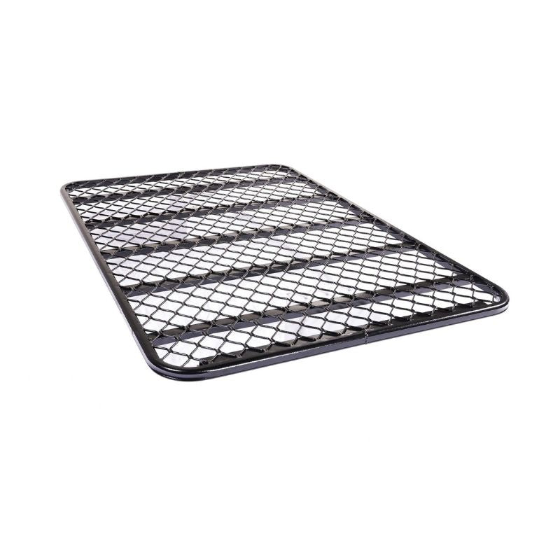 Full view of Tracklander TLRAL18FT flat-top rack with 3/4 length alloy frame and cross supports