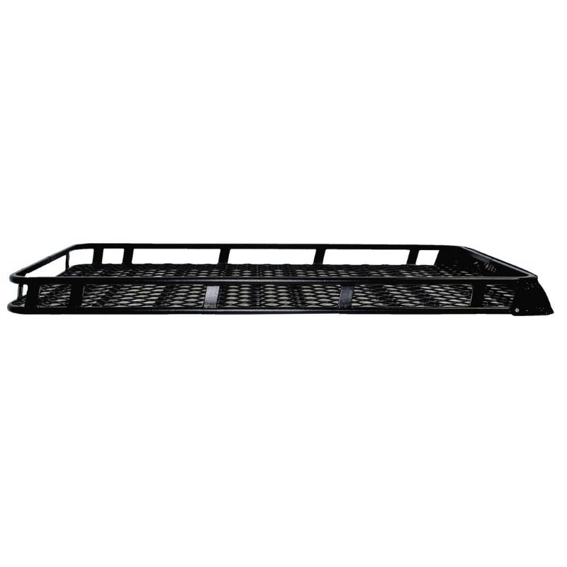 Front profile of Tracklander TLRAL28 roof rack with badge