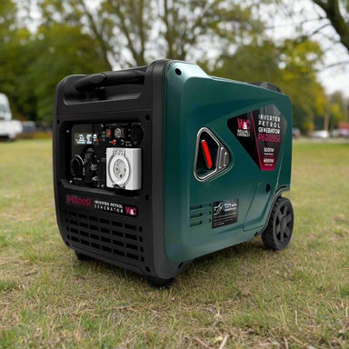 Welling Crossley 6000W inverter generator front right angle view.