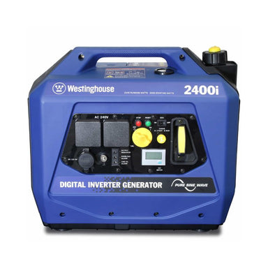 Digital control panel of Westinghouse 2400i inverter generator with pure sine wave label