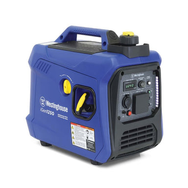 Side view of the iGen1250 highlighting yellow recoil start handle and side sticker details