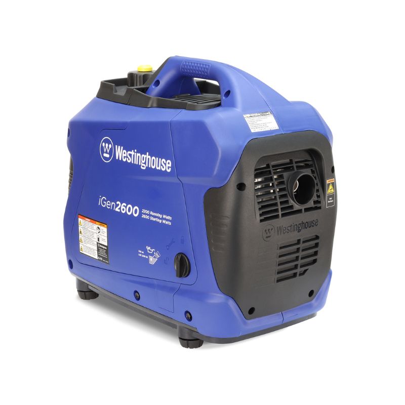 Rear view of the Westinghouse iGen2600 showing exhaust outlet and cooling vents.