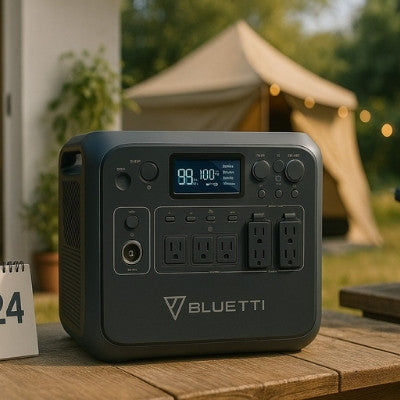 Bluetti AC200MAX lifespan image home workshop campsite scene