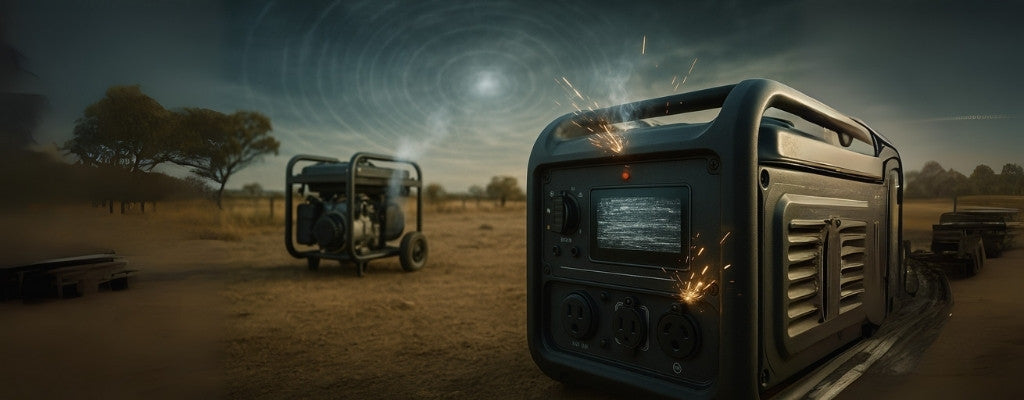 modern inverter generator sparks old diesel generator running emp shockwave