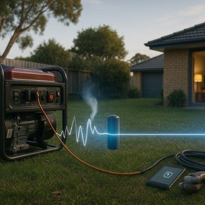 Generator capacitor transforming unstable jagged power into smooth flow