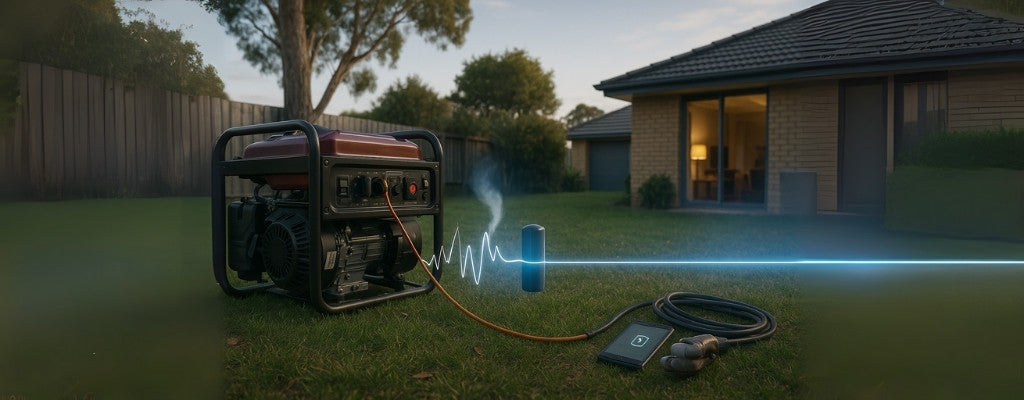 Generator capacitor transforming unstable jagged power into smooth flow