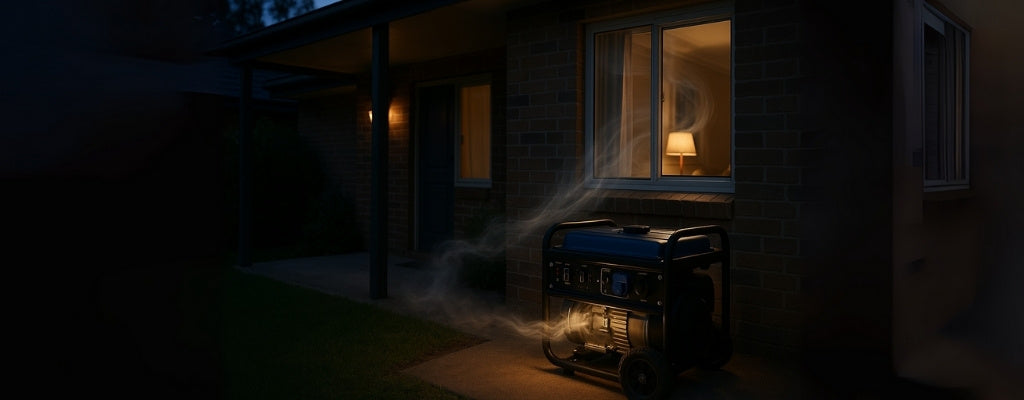 generator under veranda carbon monoxide drifting into australian home