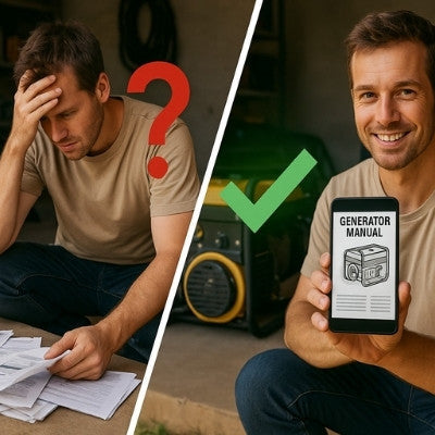 Man confused with generator papers versus digital manual solution