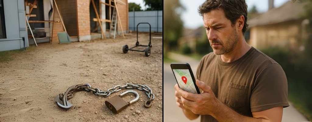 Generator theft with broken lock and GPS tracking phone