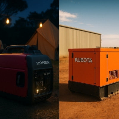 Honda Yamaha inverter generator camping vs Kubota diesel farm