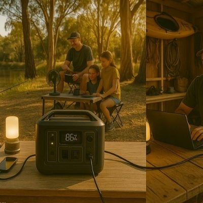 Portable power station supporting fishing, camping, and work in Australia