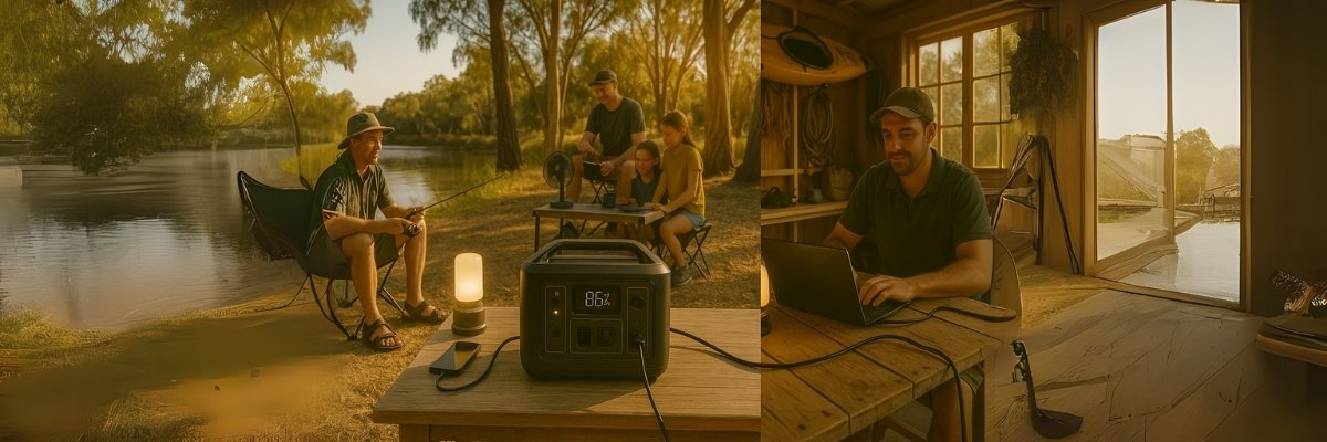 Portable power station supporting fishing, camping, and work in Australia