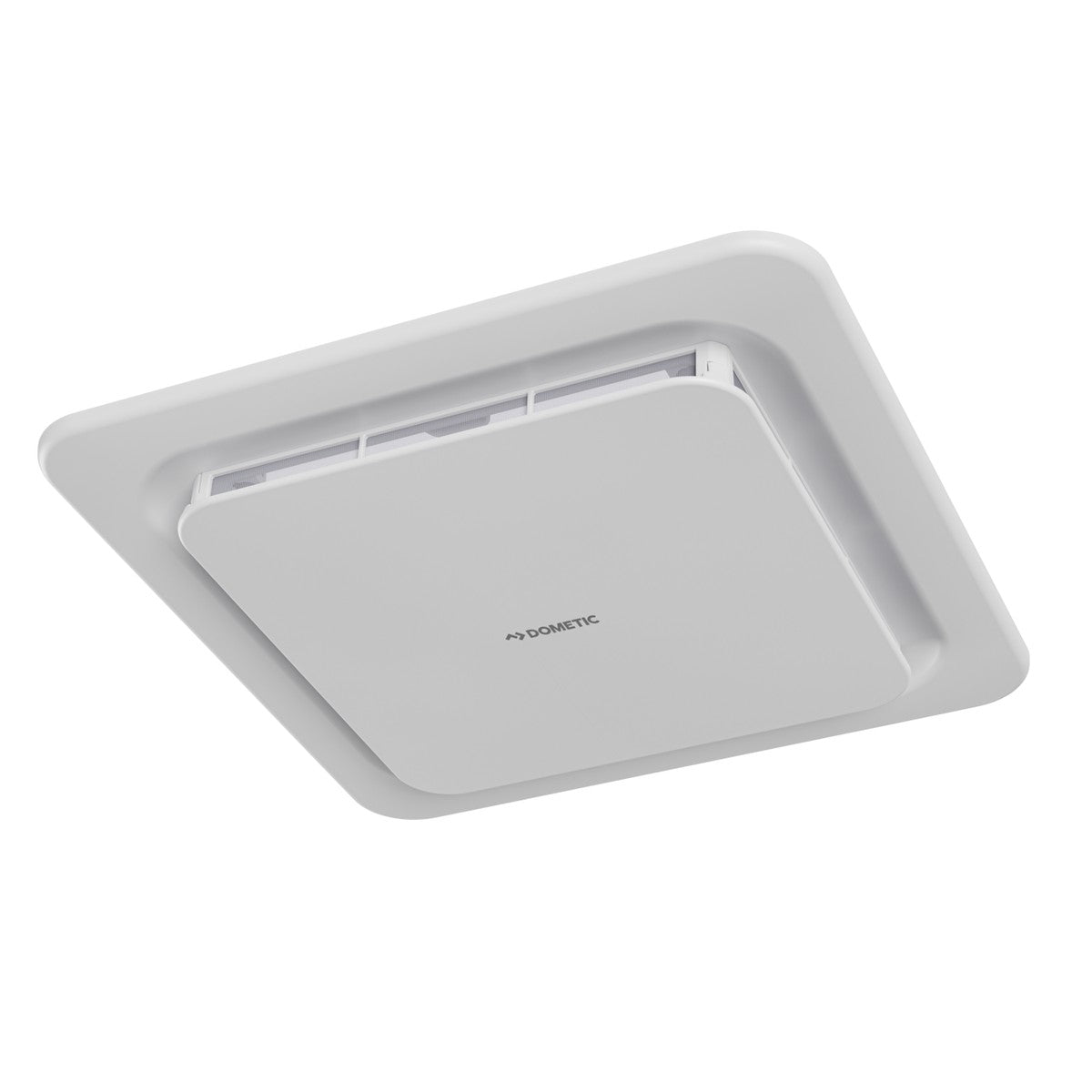 White square ceiling intake panel of the Dust Reduction System 2.0