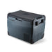 Dometic CFX2 57 portable fridge freezer at a three quarter angle showing the textured lid and side grille