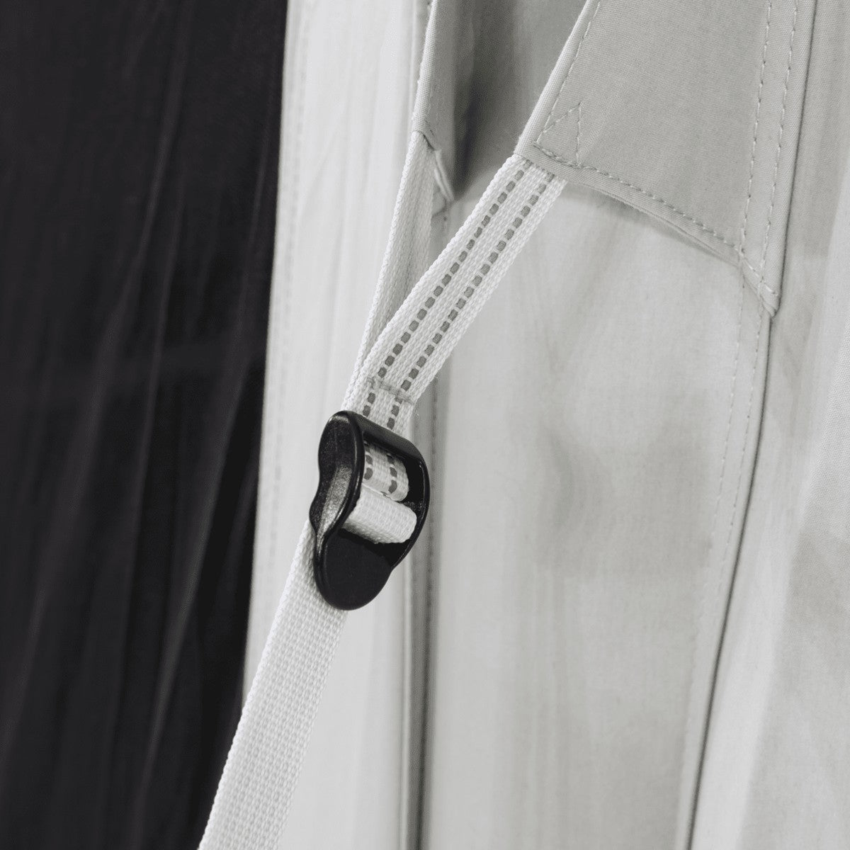 Close-up of a zip pull on the Santorini FTK 4x8 doorway