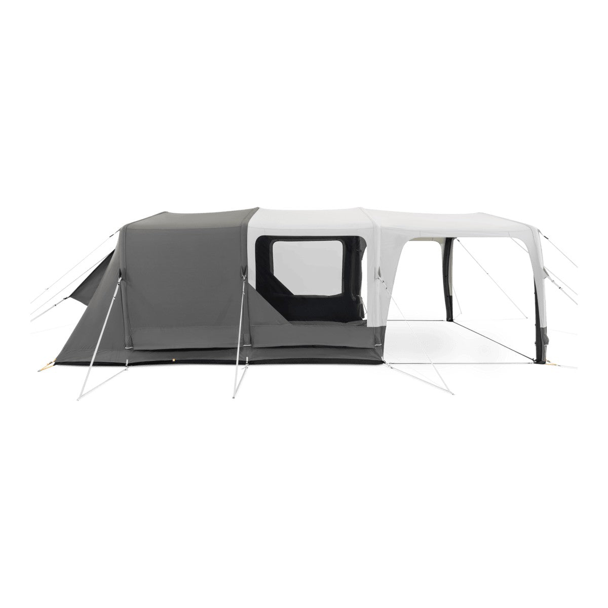 Grey and white Santorini FTK 4x8 TC inflatable tent shown against a plain background