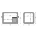 Dimension drawing of the Dometic CFX5 55IM marked 720 by 455 by 480 millimetres