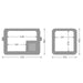 Dimension drawing of the Dometic CFX5 55 marked 720 by 455 by 480 millimetres