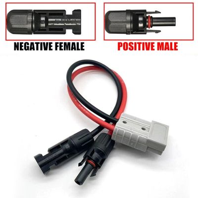 MC4 to Anderson Plug 50amp adapter cable for 12V solar panel connections