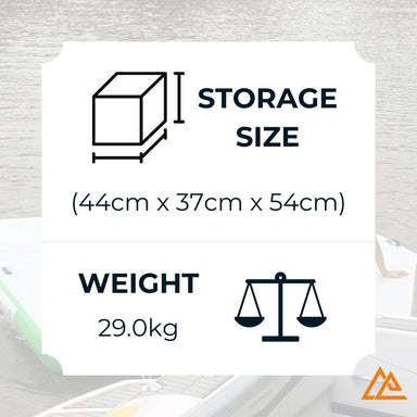 AquaDeck Inflatable Play Mat Storage Size and Weight Image