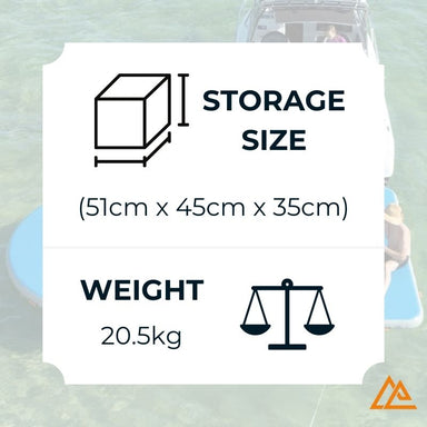 AquaDeck U-Shaped Pontoon Storage Size and Weight Image