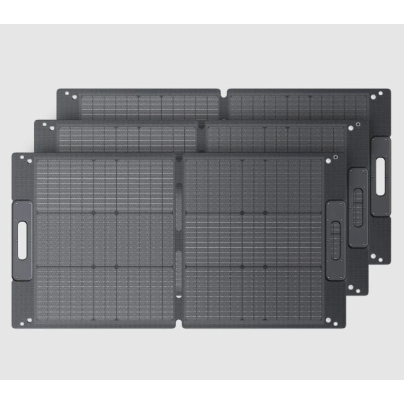 3 panels of the BLUETTI 100W Solar Panel.