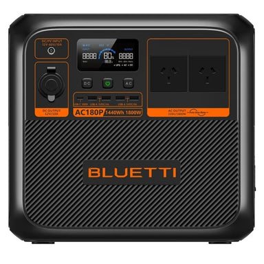 BLUETTI AC180P Portable Power Station front view.