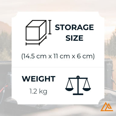 Bluetti Charger 1 Storage Size and Weight Image