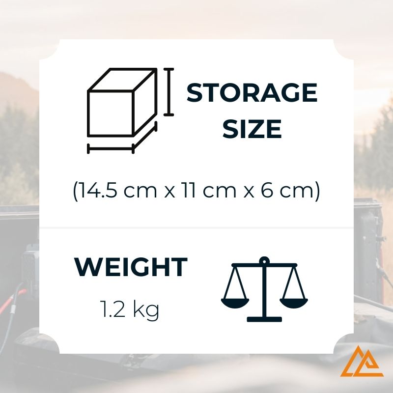 Bluetti Charger 1 Storage Size and Weight Image