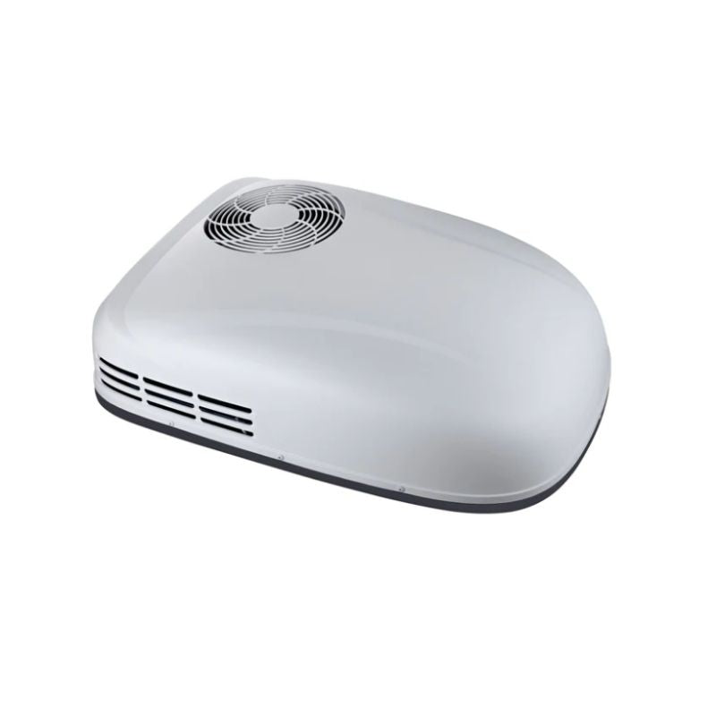 Cool-J Super Quiet 12000 Rooftop Air Conditioner in white background.