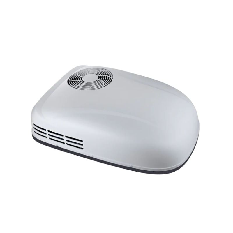 Cool-J Super Quiet Inverter 12500 Rooftop Air Conditioner in white background.