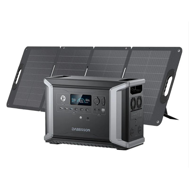 Dabbsson DBS2300 Portable Power Station with a solar panel