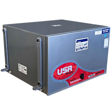 Portable generator in white background.
