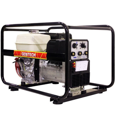 Gentech 7 kVA Honda Powered Welder Generator in a white background.