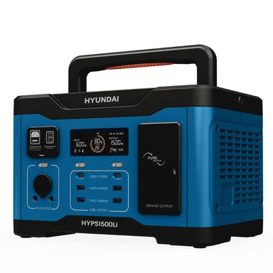 Hyundai HYPS1500 Portable Power Station in a white background.