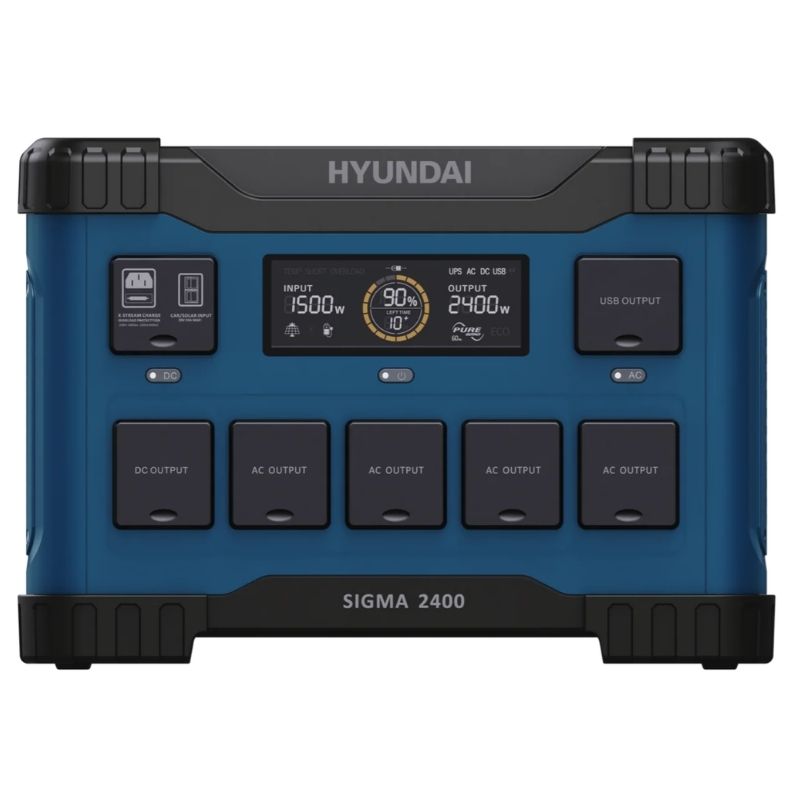Hyundai HYPS2400 Portable Power Station in a white background.