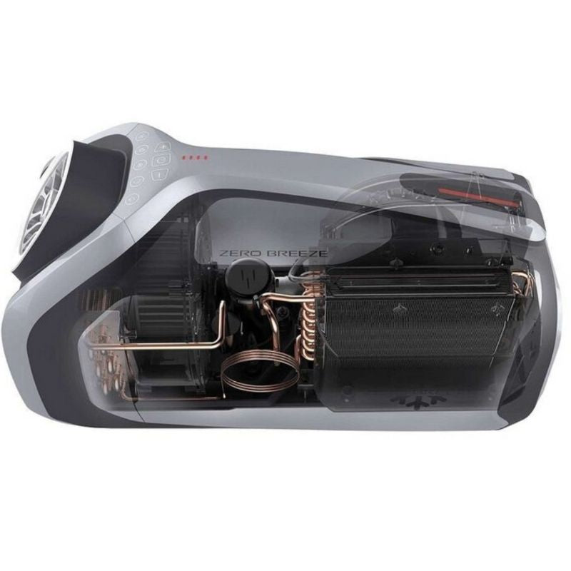 Inside the Zero Breeze Mark 2 Air Conditioner.