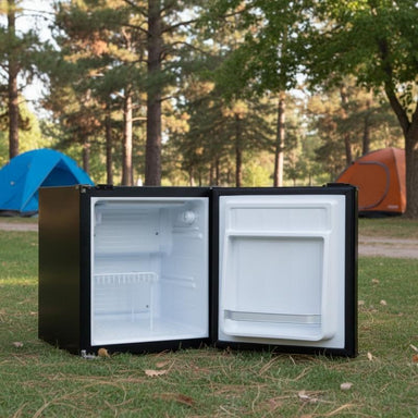Nova Kool F2600 Fridge at a campsite.
