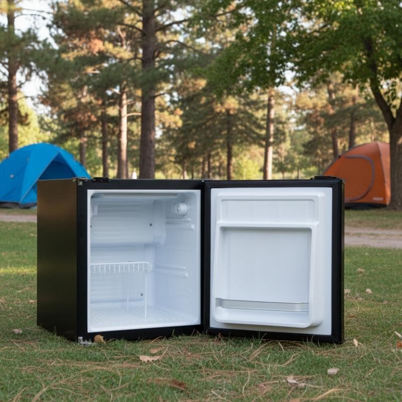 Nova Kool F2600 Fridge at a campsite.