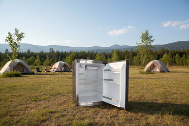 Nova Kool F5812 Fridge at a camping ground.