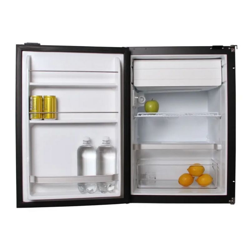 Nova Kool R4509 Fridge open fron view in white background.