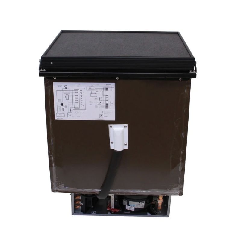 Nova Kool TL2500 Fridge closed rear view.